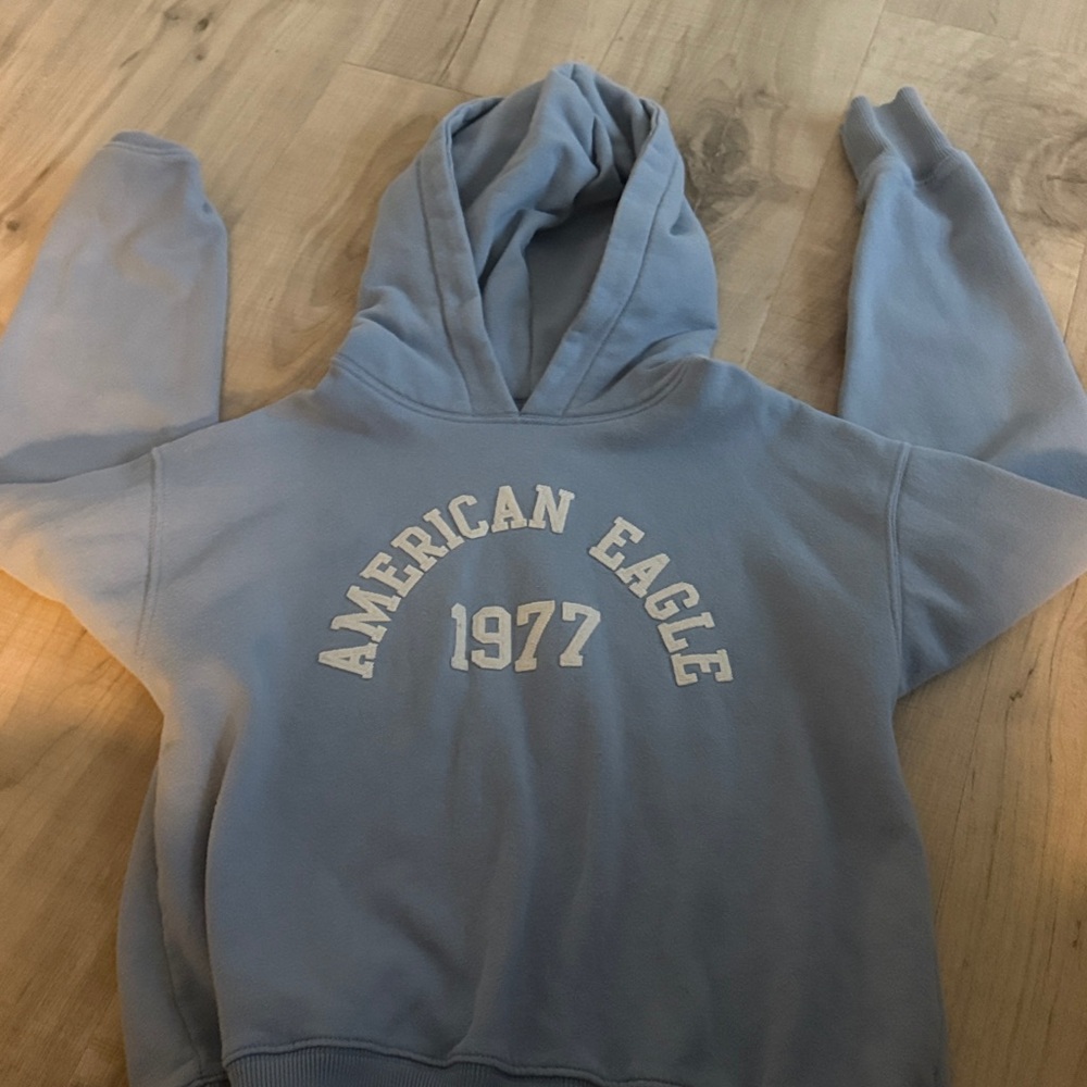American Eagle Outfitters Girls Light Blue Hoodie